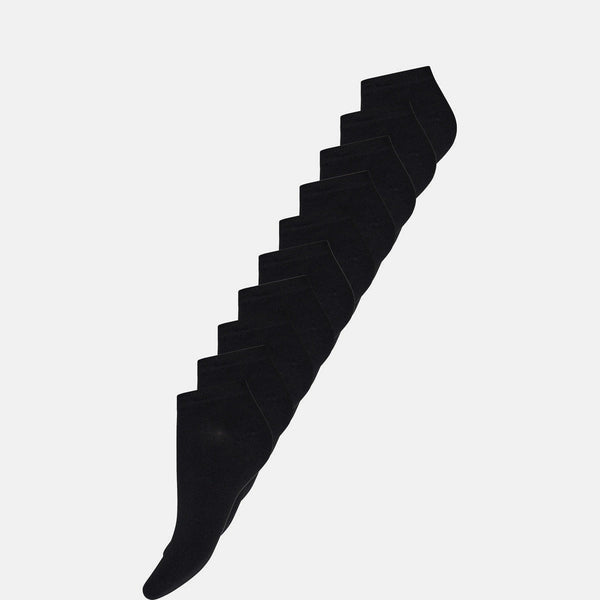 10 pak sort bambus sneakerstrømper Decoy