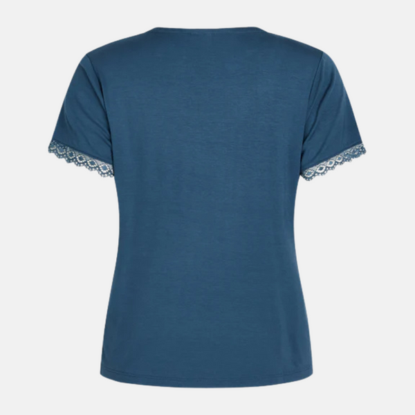 Jordan Bambus Kurzarm-Nachthemd - staubig blau