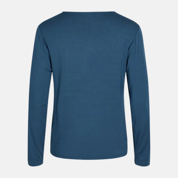 Jordan Bambus Langarm-Nachthemd - staubig blau