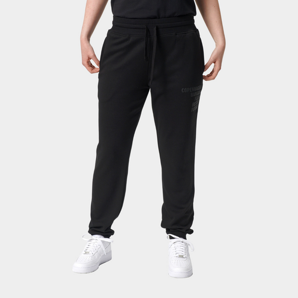 Schwarze Bambus-Sweatpants mit Logo