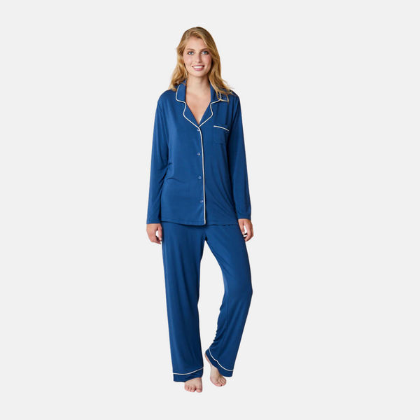 Joy Bambus Nacht Hose - staubig blau