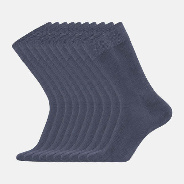 10 pak Blå bambus strømper fra Bamboo Basics