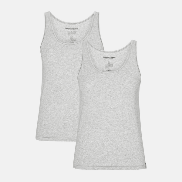 Graues Bambus-Tanktop - 2er-Pack