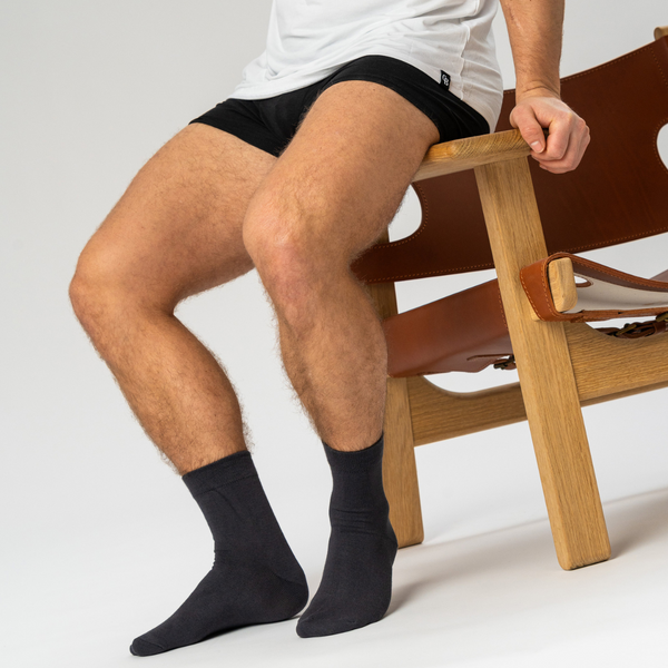 5 Paar dunkelgraue Bambussocken (niedrig geschnitten)