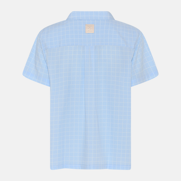 Amalie Kurzarm-Bambus-Nachthemd - hellblau