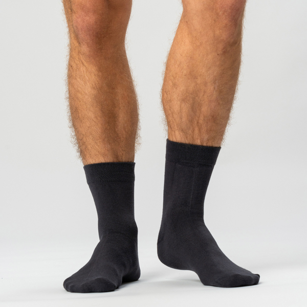 5 Paar dunkelgraue Bambussocken (niedrig geschnitten)