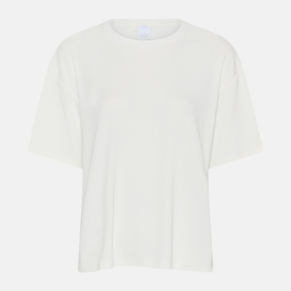 Anna Kurzarm-Bambus-T-Shirt - weiß