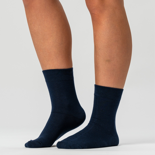 5 Paar marineblaue Bambussocken (niedrig geschnitten)
