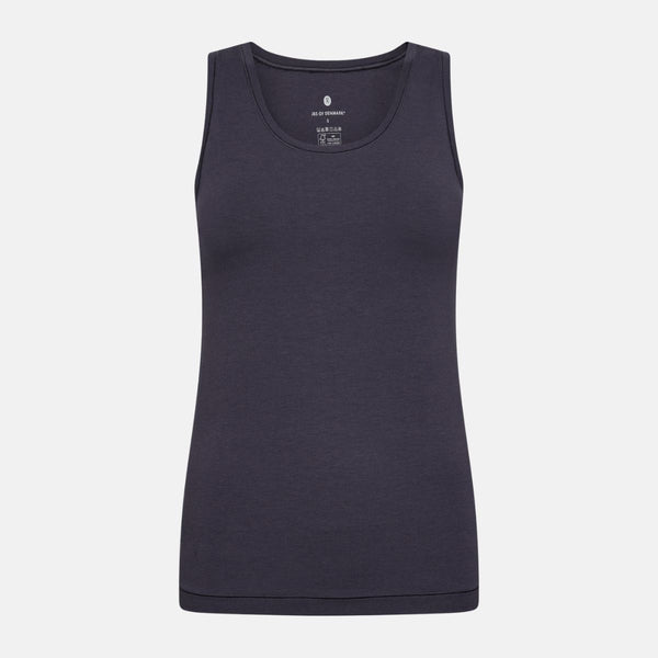 Dunkelgraues Bambus-Tanktop mit breiten Trägern