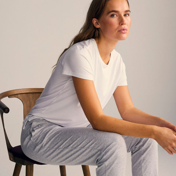 Hellgraue Jogginghose aus Bambus