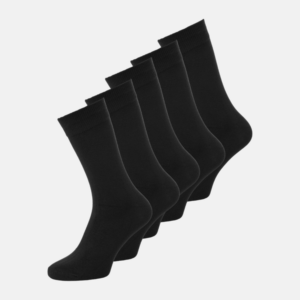 JACBASIC Bambus Socken schwarz 5er Pack