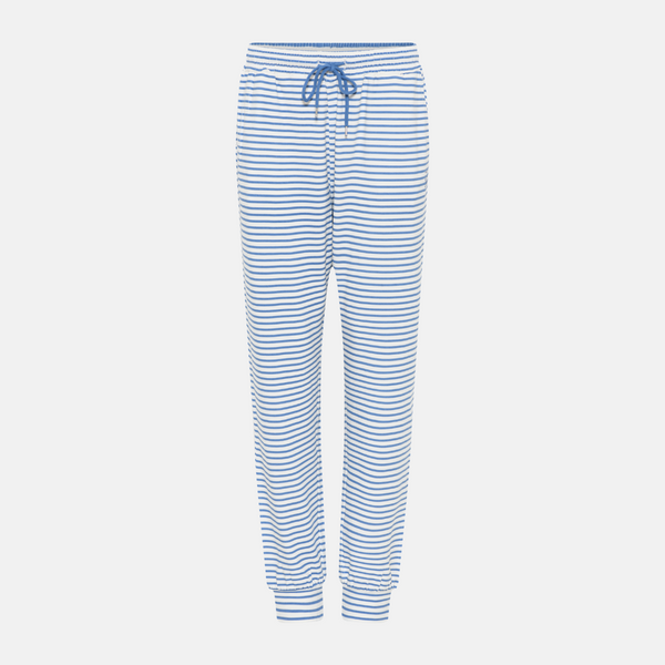 Betty bamboo night trousers - hellblau gestreift