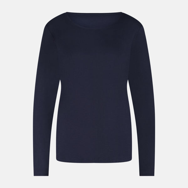 Nina Langarm-Pyjama-Set navy