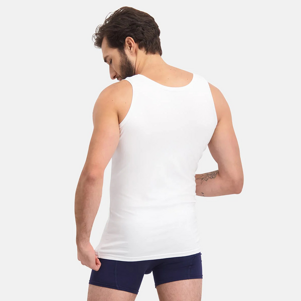 Stef Bambus Tank Top - weiß 2er Pack