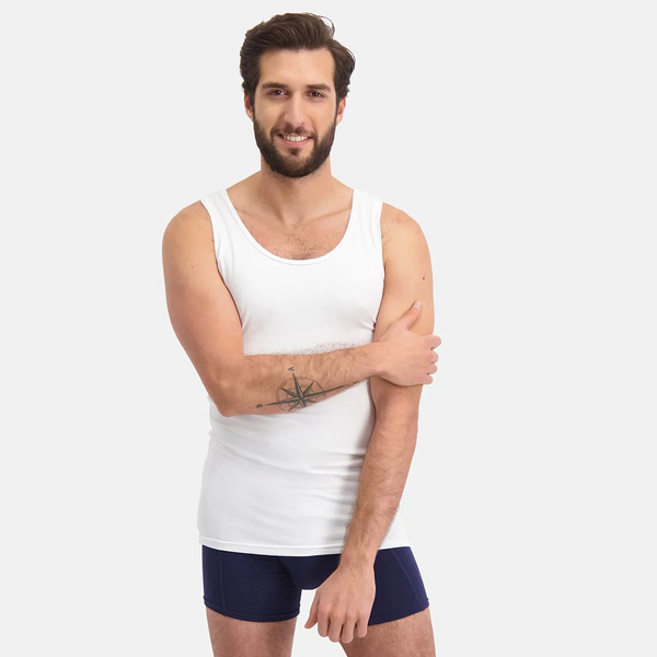 Stef Bambus Tank Top - weiß 2er Pack