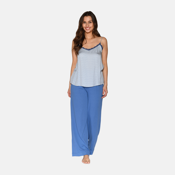 Amy Bambus-Hose - blau