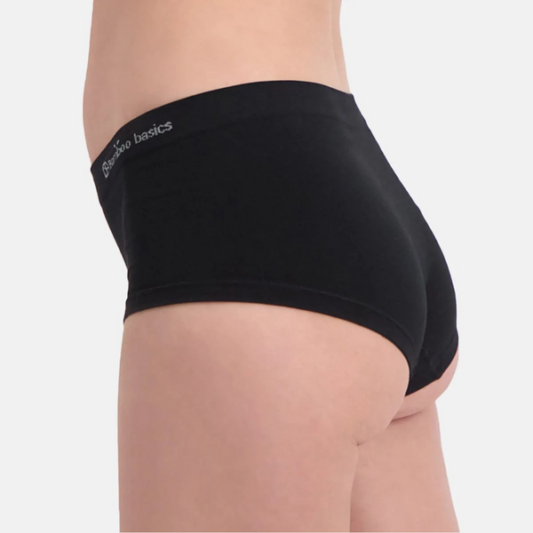 Sophie Hüfthose aus Bambus mit schmalem Gummibund - schwarz 2er Pack