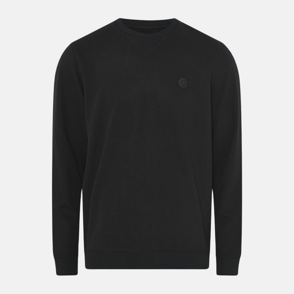 Schwarzes Bambus-Sweatshirt mit Abzeichen