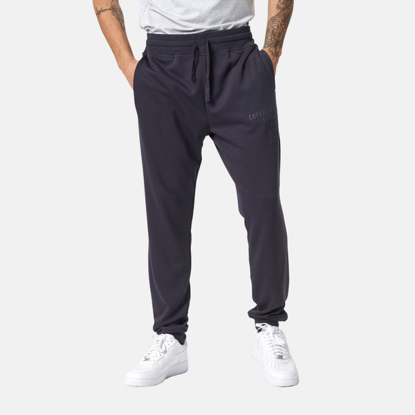 Dunkelgraue Bambus-Sweatpants mit Logo