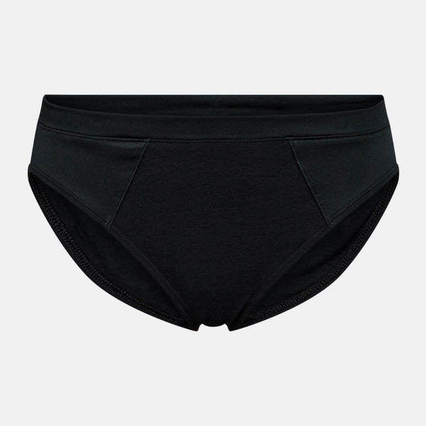 Schwarzer Bamboo tai Slip mit femininen Details