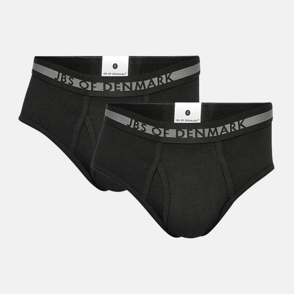 2er-Pack schwarzer Bambus-Slips für Männer mit Schlitz