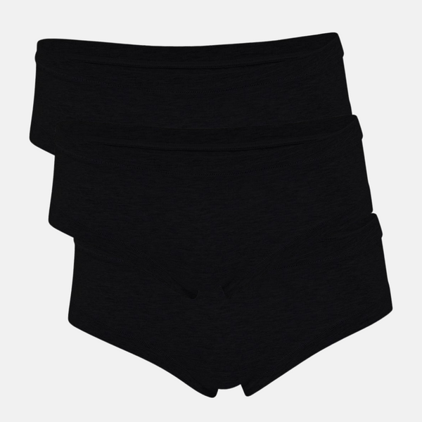 3er-Pack schwarzer Bambus-Hipster-Slips