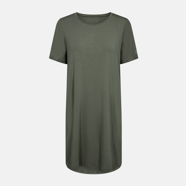 Grünes Bambus-T-Shirt-Kleid