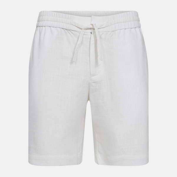 Weiße Shorts aus Bambus und Leinen