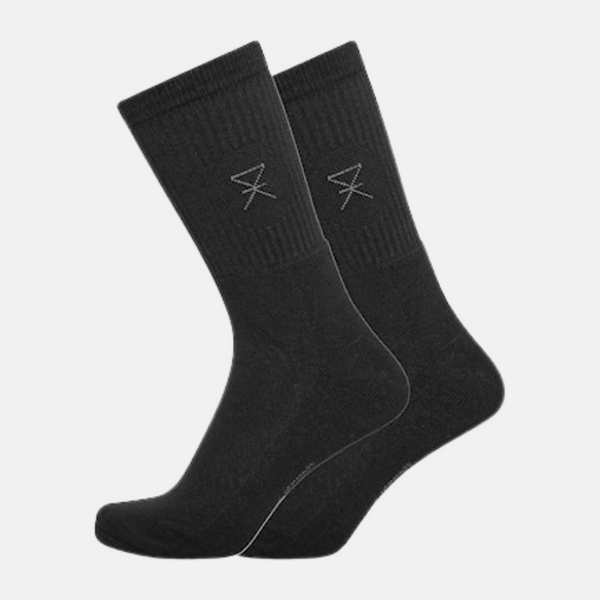2 Paar Tennissocken aus Bambus In schwarz