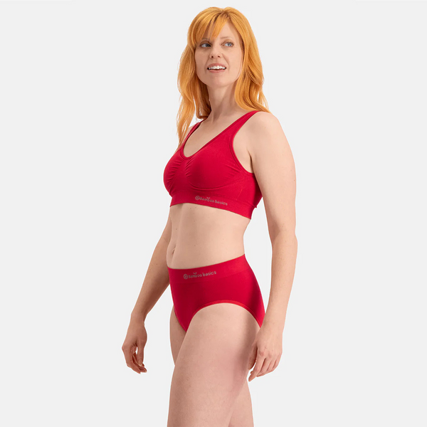 Belle bamboo maxi briefs - rot 3er Pack