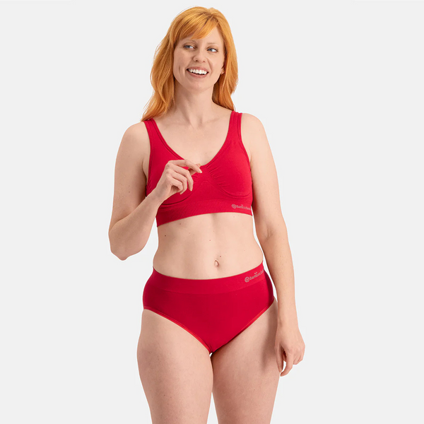 Belle bamboo maxi briefs - rot 3er Pack