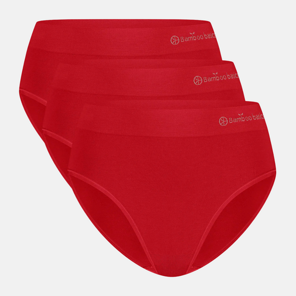Belle bamboo maxi briefs - rot 3er Pack