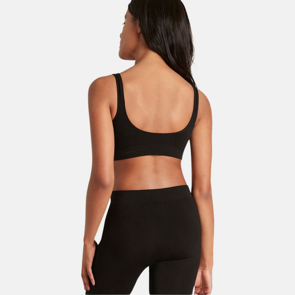 Schwarzer gepolsterter Bambus-BH ohne Bügel