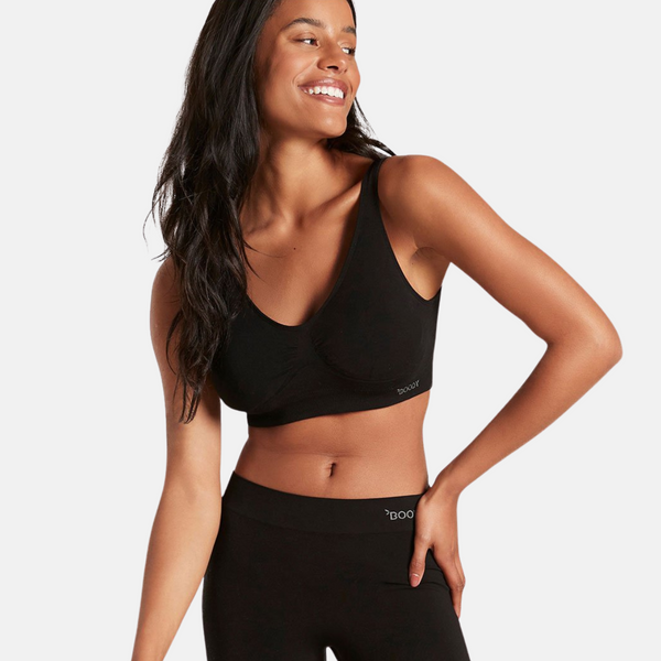 Schwarzer gepolsterter Bambus-BH ohne Bügel