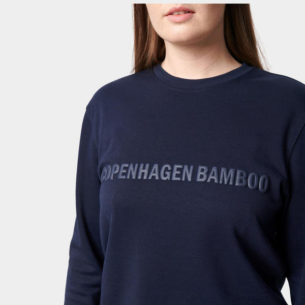 Marineblauer Bambus-Jogginganzug mit Logo