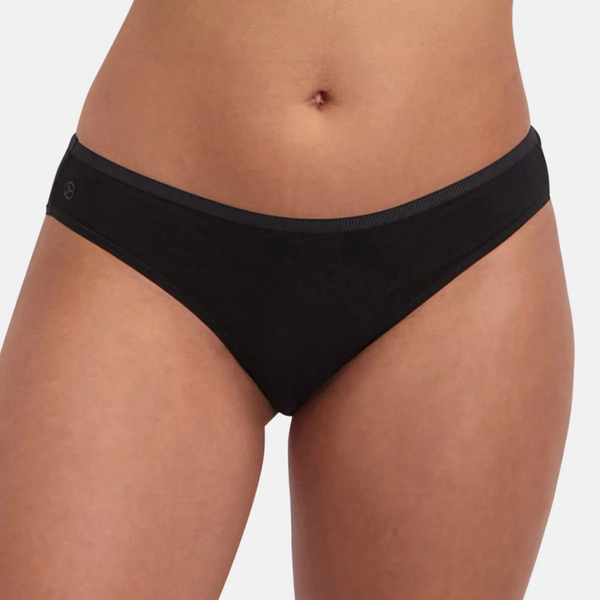 Julia Bambus-Tai-Slip mit schmalem Gummibund - schwarz 3er Pack