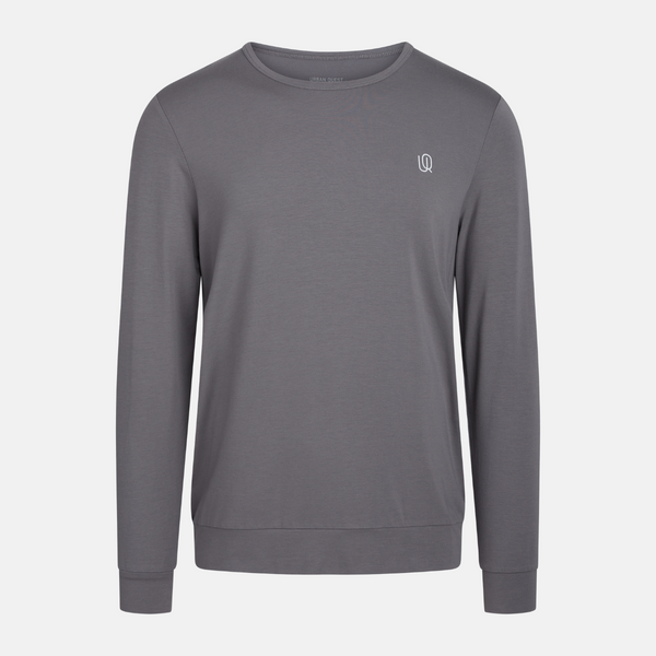 Langärmeliges Sweatshirt aus Bambus - grau