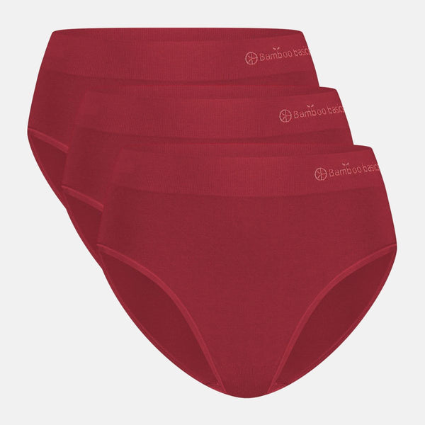 3 pak Bordeaux bambus Maxi trusse fra Bamboo Basics