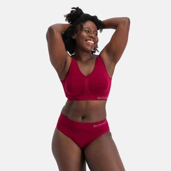 3er-Pack Bordeaux Bambus-Maxi-Höschen