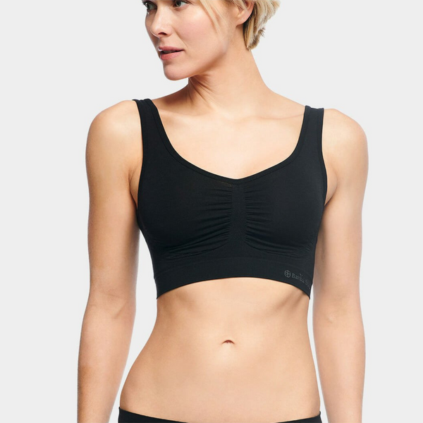 Nova Bambus-BH ohne Polsterung - schwarz 2er Pack