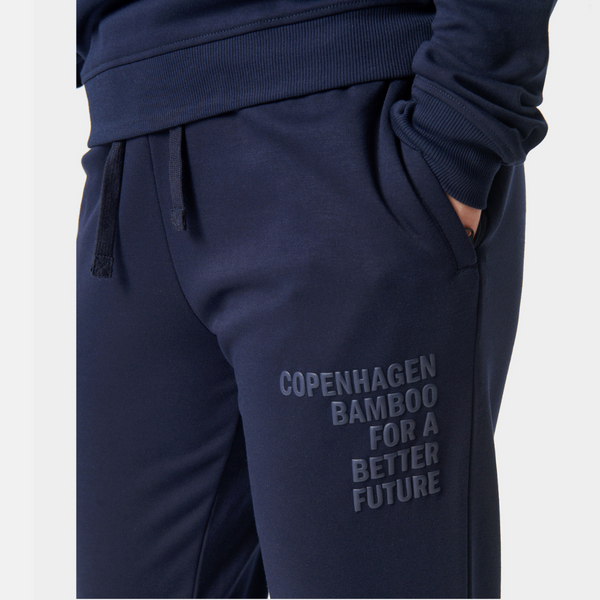 Marineblauer Bambus-Jogginganzug mit Logo