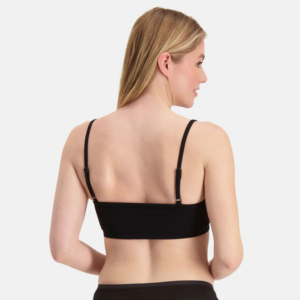 Elle Bambus-BH mit verstellbaren Trägern - schwarz 2er Pack