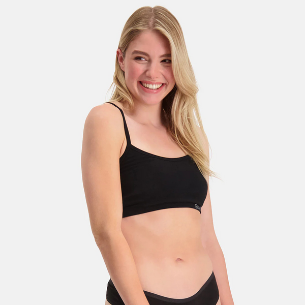 Elle Bambus-BH mit verstellbaren Trägern - schwarz 2er Pack