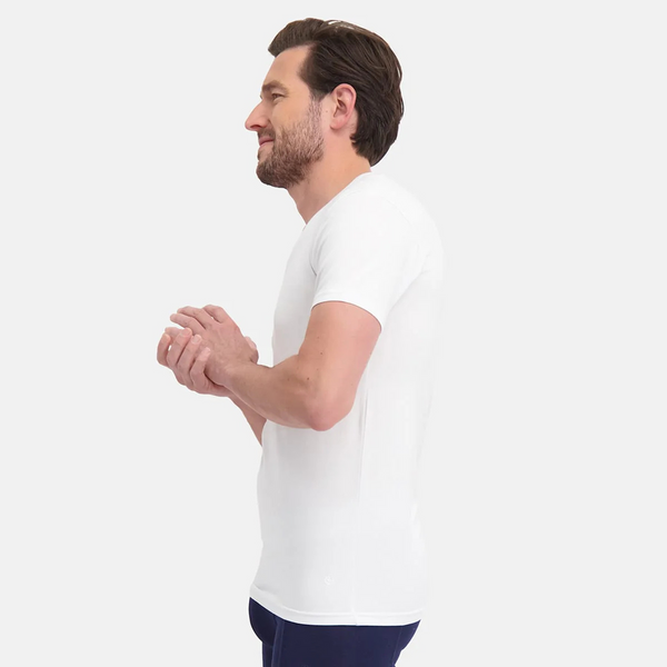 Vinn Bambus slim fit T-Shirt - Weiß 2er Pack