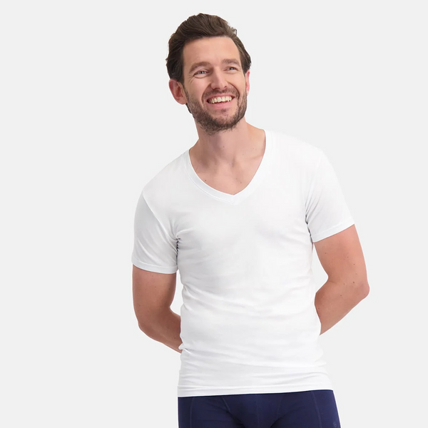 Vinn Bambus slim fit T-Shirt - Weiß 2er Pack