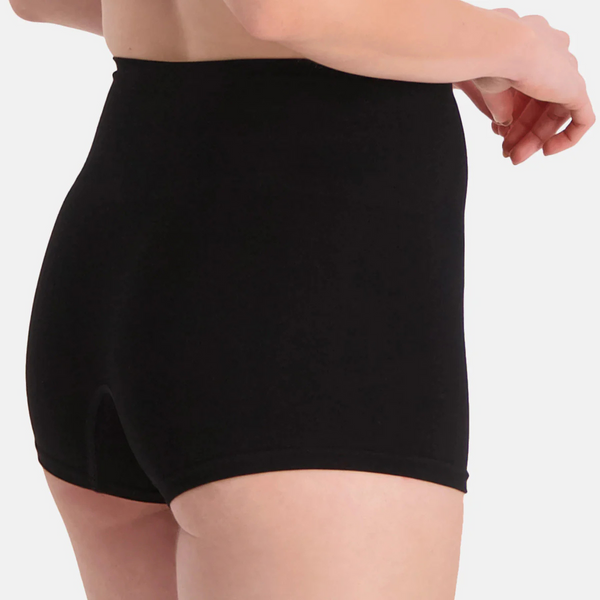 Stella Hotpants aus Bambus mit hoher Taille - Schwarz 2er Pack