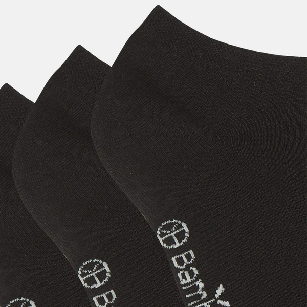 3er Pack schwarze Bambus-Socken