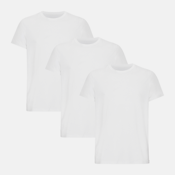 3er-Pack weißes Bambus-T-Shirt