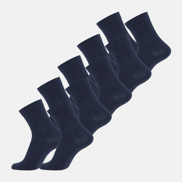 10 Paar marineblaue Bambussocken