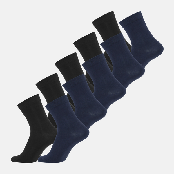 10 Paar Bambussocken schwarz/navy